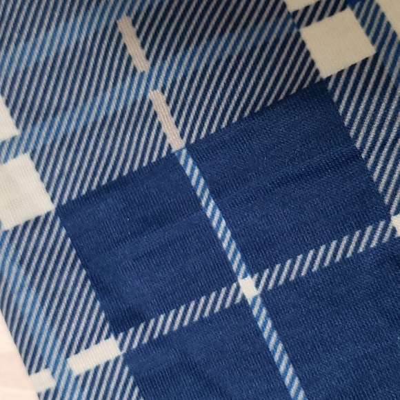 Chicmatchy Happy Hanukkah Gray and Blue Plaid Onesie Size 12 - Picture 5 of 7